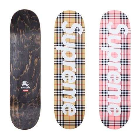 supreme burberry shoes|supreme burberry skateboard.